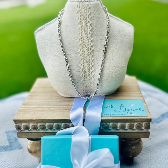 Rare and Retired Tiffany & Co Donut Link Necklace/Chain in Silver, 16" - Picture 3 of 6